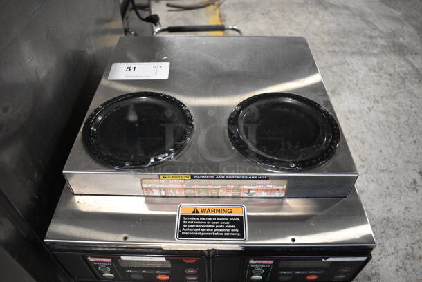 2012 Bunn Model AXIOM 2/2 TWIN Stainless Steel Commercial Countertop 4 Burner Coffee Machine w/ 2 Metal Brew Baskets. 120/208-240 Volts, 1 Phase. 16x18x23 - Image 6 of 6