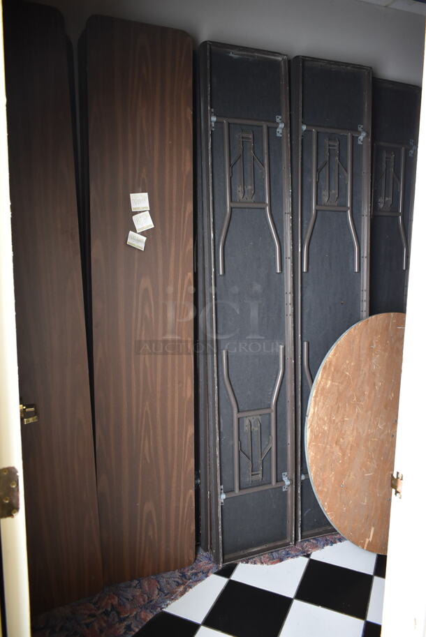 ALL ONE MONEY! ROOM LOT of Various items Including Folding Tables and Stackable Banquet Chairs. BUYER MUST REMOVE. (ballroom)
 - Image 3 of 3
