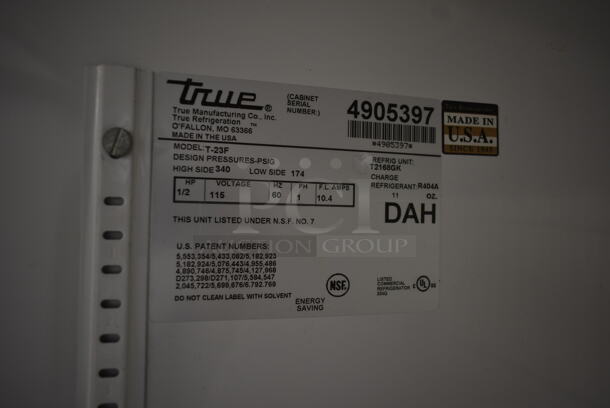 True T-23F Stainless Steel Commercial Single Door Reach In Freezer w/ Poly Coated Racks on Commercial Casters. 115 Volts, 1 Phase. Cannot Test - Unit Trips Breaker. - Image 6 of 6