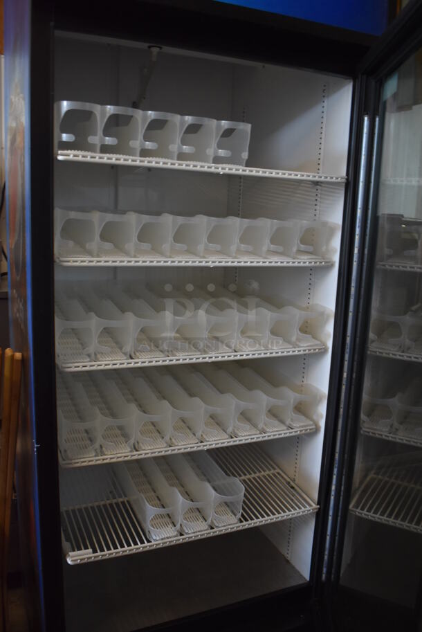 2018 True GDM-26-HC-TSL01 Metal Commercial Single Door Reach In Cooler Merchandiser w/ Poly Coated Racks. 115 Volts, 1 Phase. Tested and Working! - Image 4 of 6