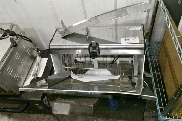 BRAND NEW SCRATCH AND DENT! Estella 348BSL34 Stainless Steel Countertop Bread Slicer - 3/4" Slice Thickness, 18 3/4" Max Loaf Length. 110 Volts, 1 Phase. Tested and Working! - Image 3 of 9