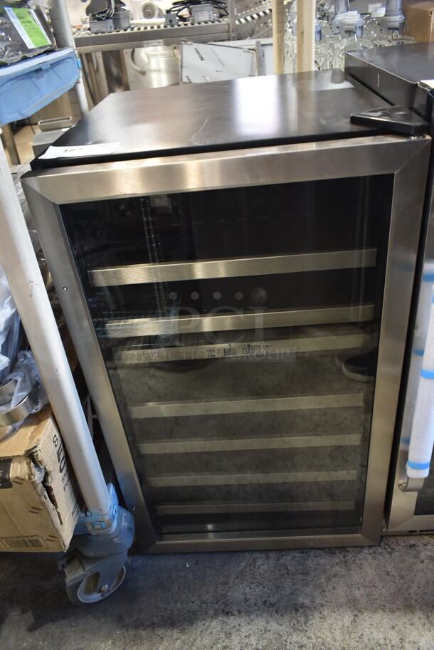 BRAND NEW SCRATCH AND DENT! Danby DWC114BLSDD 38 Bottle Dual Zone Freestanding Wine Cooler Merchandiser. 115 Volts, 1 Phase. Tested and Working!