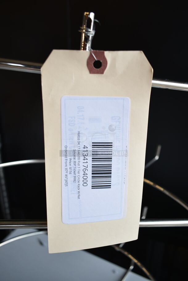 BRAND NEW SCRATCH AND DENT! Tier Lot of Various Items Including Hobart Tenderizer Lid, 41341764000Hatco 04.17.640.00 Fsd 3 Tier Circle Rack W/Ret, HP0049808200 Vulcan 00-498082-0000A Grease Can Weldment, 176STRND7BK Acopa 7" Round Black Metal Display Stand, 176BSKT95RD Choice 9 1/4" x 5 3/4" x 1 1/2" Red Oval Plastic Fast Food Basket - 12/Pack, 176BSKT117BK Choice 11" x 7" x 1 1/2" Black Oval Plastic Fast Food Basket - 12/Pack - Image 5 of 12