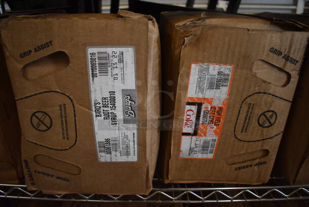 ALL ONE MONEY! Lot of 10 Boxes of Bag In Box BIB Concentrated Drink Flavors; 3 Coca Cola, 2 Diet Coke, Sprite, Minute Maid, Root Beer and 2 Dr Pepper - Image 6 of 7