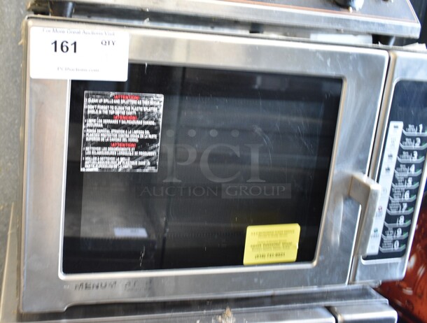 Menumaster RFS12TSW Stainless Steel Commercial Countertop Microwave Oven. 120 Volts, 1 Phase.  - Image 1 of 4