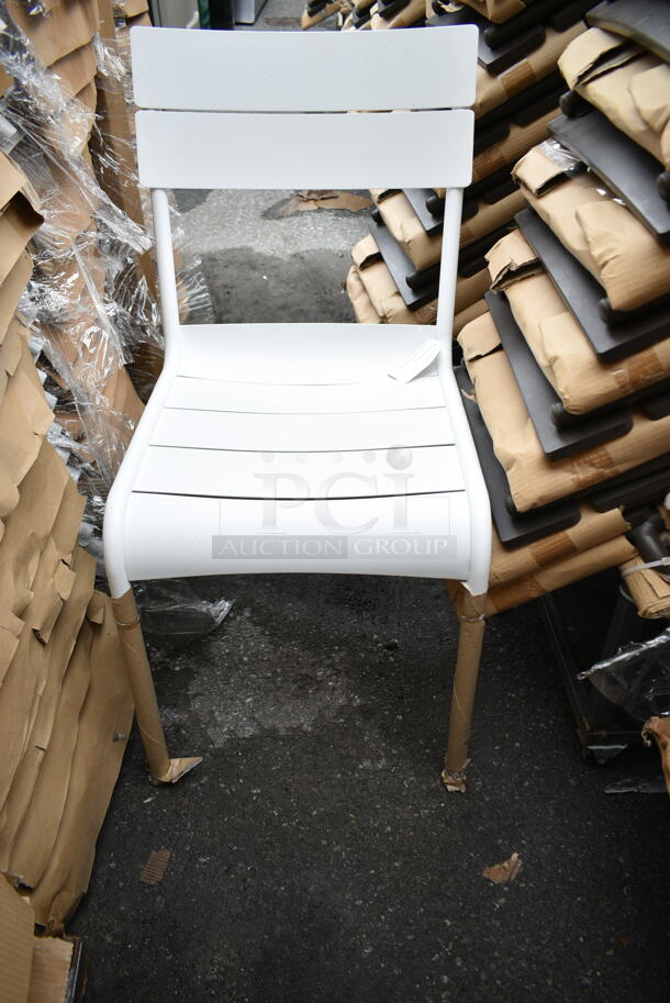 50 BRAND NEW! BFM Seating PH812CWH White Beachcomber Outdoor Dining Height Chair. 50 Times Your Bid! - Image 3 of 5
