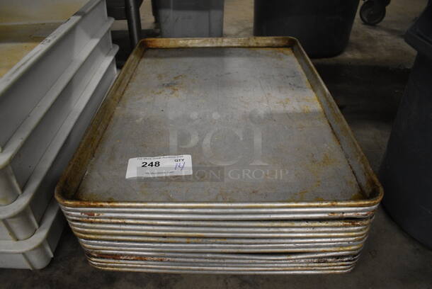 14 Metal Full Size Baking Pans. 18x26x1. 14 Times Your Bid! - Image 1 of 3
