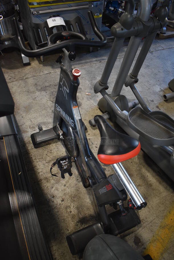 Spinner Metal Commercial Floor Style Stationary Exercise Bicycle. 18x48x44. Tested and Working! - Image 1 of 7