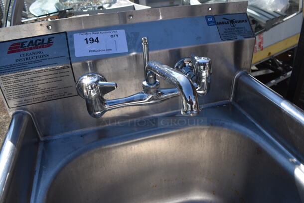 Eagle Stainless Steel Commercial Single Bay Sink w/ Insinkerator Garbage Disposal, Faucet and Handles. 22x26x44.5 - Image 3 of 6