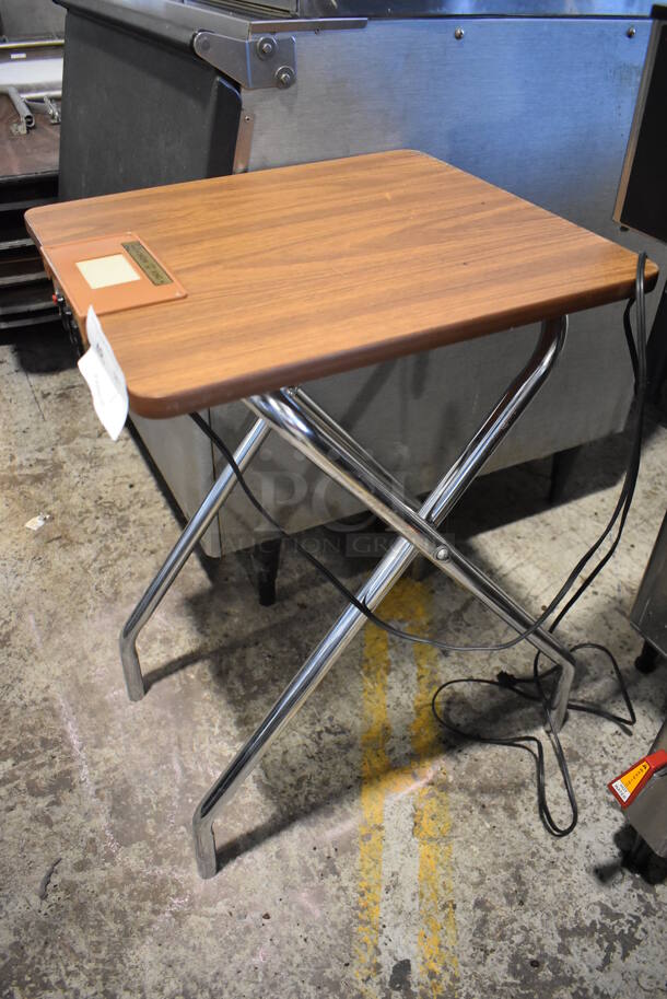 Logan Show King Folding End Table. 18x16x29 - Image 3 of 8