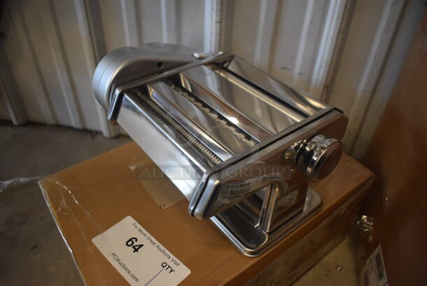LIKE NEW! Choice Prep 407PASTAKIT Stainless Steel Countertop Hybrid Pasta Machine with 2-Speed Motor. Used a Few Times at Trade Show as a Demonstration. 14x8x6. Tested and Working! - Image 2 of 9