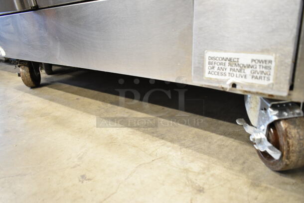 2 Hobart HSC6-10 Stainless Steel Commercial Natural Gas Powered Full Size Convection Oven w/ View Through Doors, Metal Oven Racks and Thermostatic Controls on Commercial Casters. 2 Times Your Bid! - Image 5 of 12