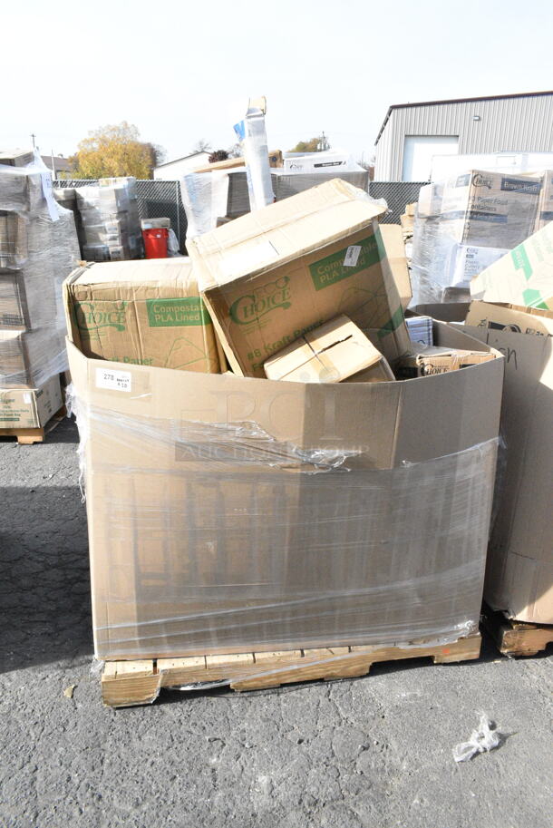 20 BRAND NEW Boxes Including Choice #8 Containers, Choice Paper Hot Cups. 20 Times Your Bid!  - Image 1 of 5