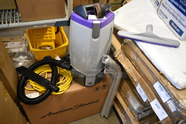 BRAND NEW WITH BOX! Pro Team 1073110 Super Coach Pro 10 Backpack Vacuum With Attachments. 120 Volts, 1 Phase. 