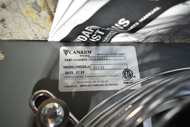 BRAND NEW SCRATCH AND DENT! Canarm S12-E1 12" 1-Speed Standard Wall Exhaust Fan S12-E1 - 1640 CFM, 1625 RPM, 115V, 1 Phase - Image 6 of 6