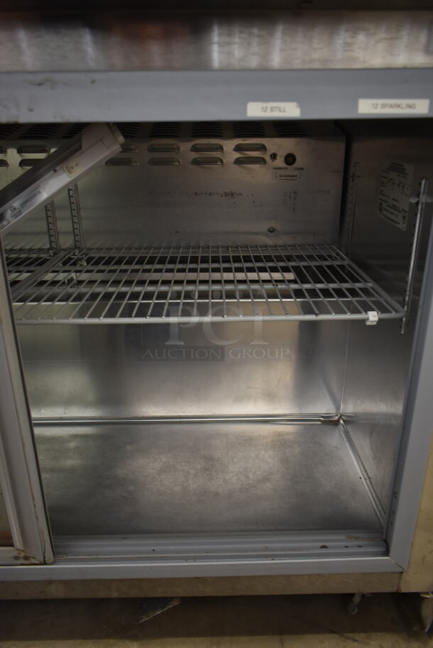 Continental SW48-SGD Stainless Steel Commercial 2 Door Cooler Merchandiser. 115 Volts, 1 Phase. Tested and Powers On But Does Not Get Cold - Image 4 of 7