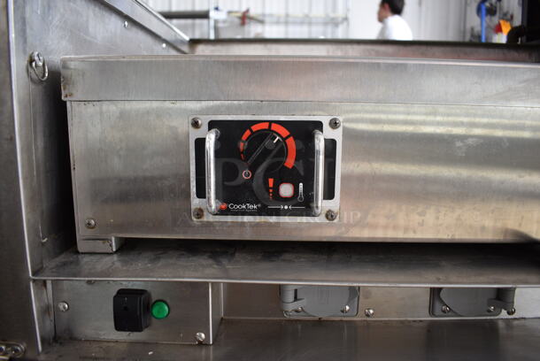 CookTek Stainless Steel Commercial Countertop Electric Powered 2 Burner Induction Range on Electrolux Model ELP/SUSA Stainless Steel Vent Cabinet on Commercial Casters. 208-250 Volts. 35x28x36 - Image 7 of 8