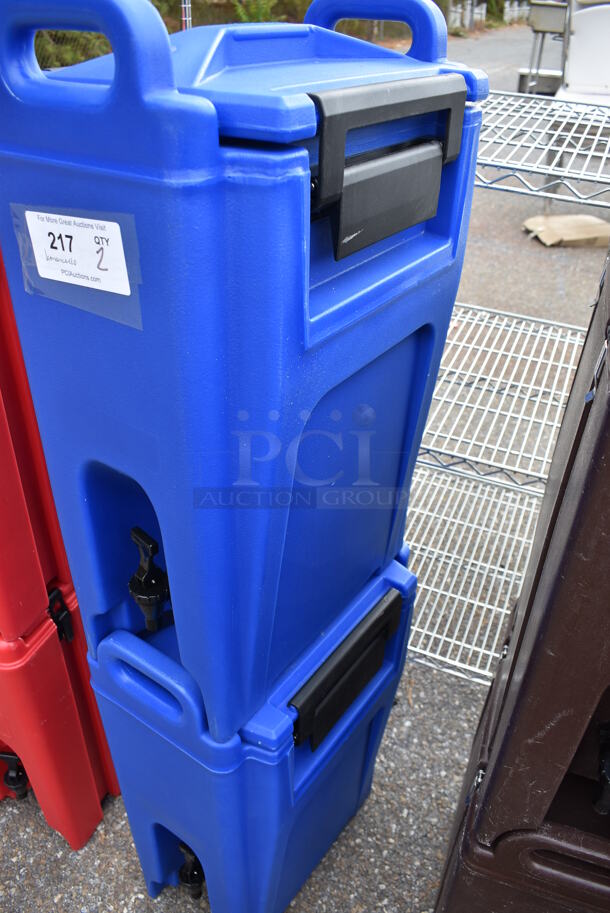 2 Cambro UC500 Blue Poly Insulated Beverage Holder Dispensers. 12x16.5x27. 2 Times Your Bid! - Image 3 of 12