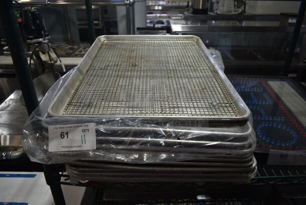 11 Metal Full Size Baking Pans w/ 1 Cooling Rack. 11 Times Your Bid! - Image 1 of 3