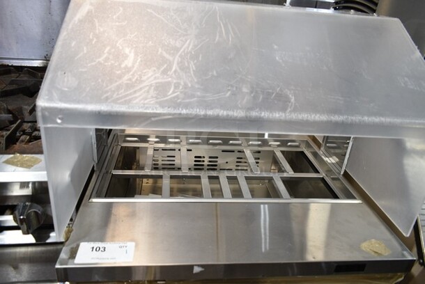 Turbo Air MST-28-N-711S Stainless Steel Commercial Prep Table w/ Poly Sneeze Guard. 115 Volts, 1 Phase. Tested and Working! - Image 2 of 4