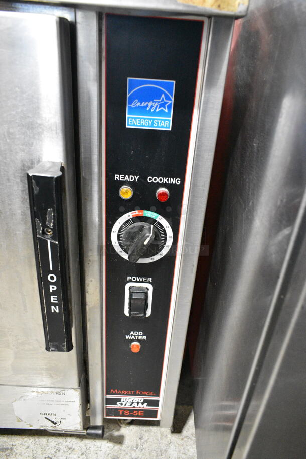 Market Forge TS-5E Turbo Steam Stainless Steel Commercial Countertop Single Deck Steam Cabinet.  - Image 2 of 6