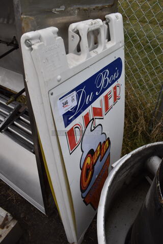 Signicade White Poly A Frame Sidewalk Sign. 24x3x45