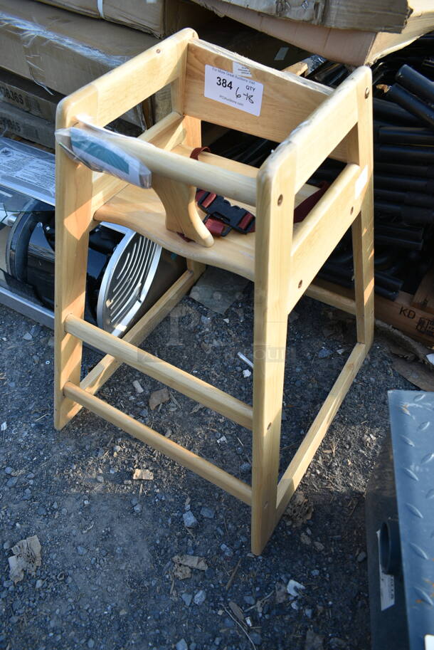 BRAND NEW SCRATCH AND DENT! Wooden High Chair.  - Image 1 of 4