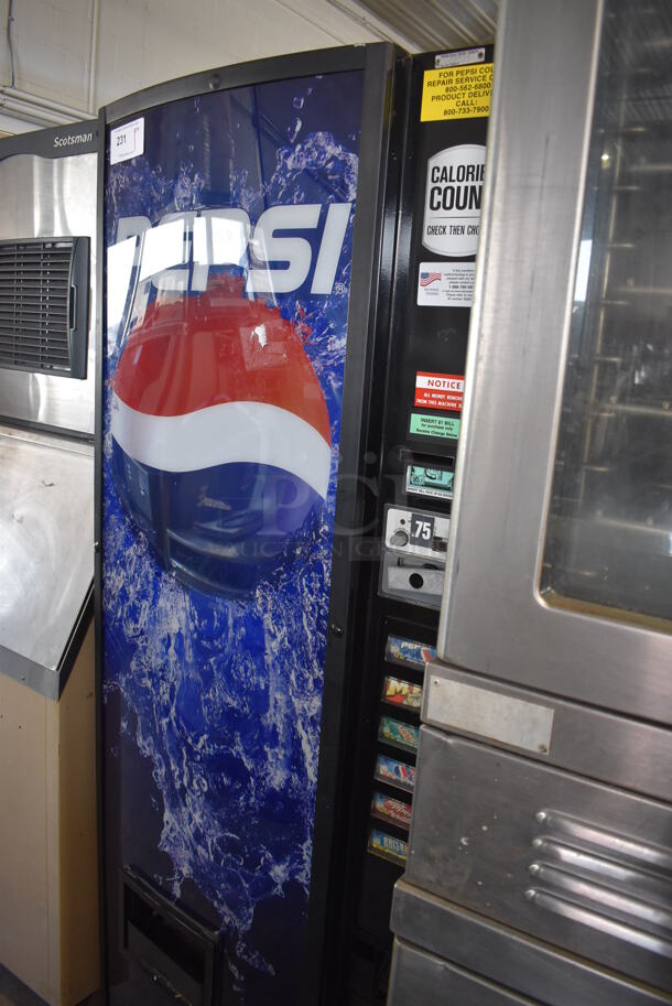 Dixie-Narco Metal Commercial Soda Can Vending Machine w/ Bill and Coin Acceptor. 29x28x72. Tested and Working! - Image 5 of 12