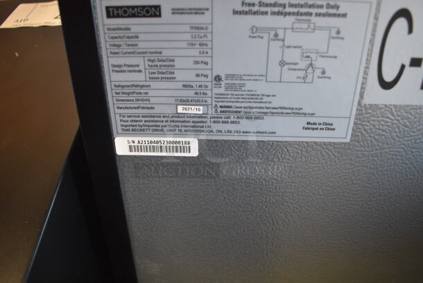 BRAND NEW SCRATCH AND DENT! 2021 Thomson Metal Mini Cooler Freezer Combo Unit. 115 Volts, 1 Phase. 18x19.5x33.5. Tested and Working! - Image 8 of 8