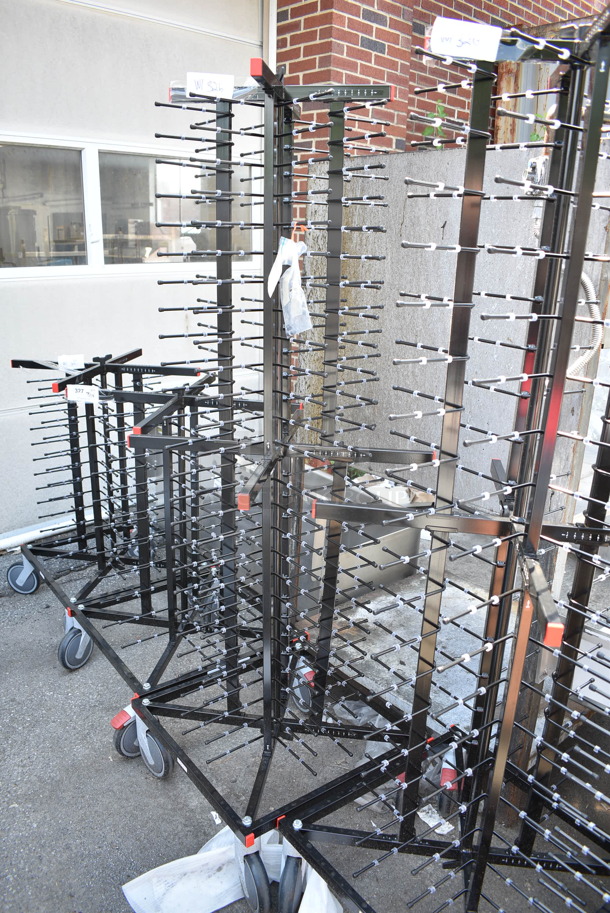 3 BRAND NEW SCRATCH AND DENT! Jack Stack 40AJS104 Black Metal Drying Racks on Commercial Casters. 3 Times  Your Bid! - Image 8 of 9
