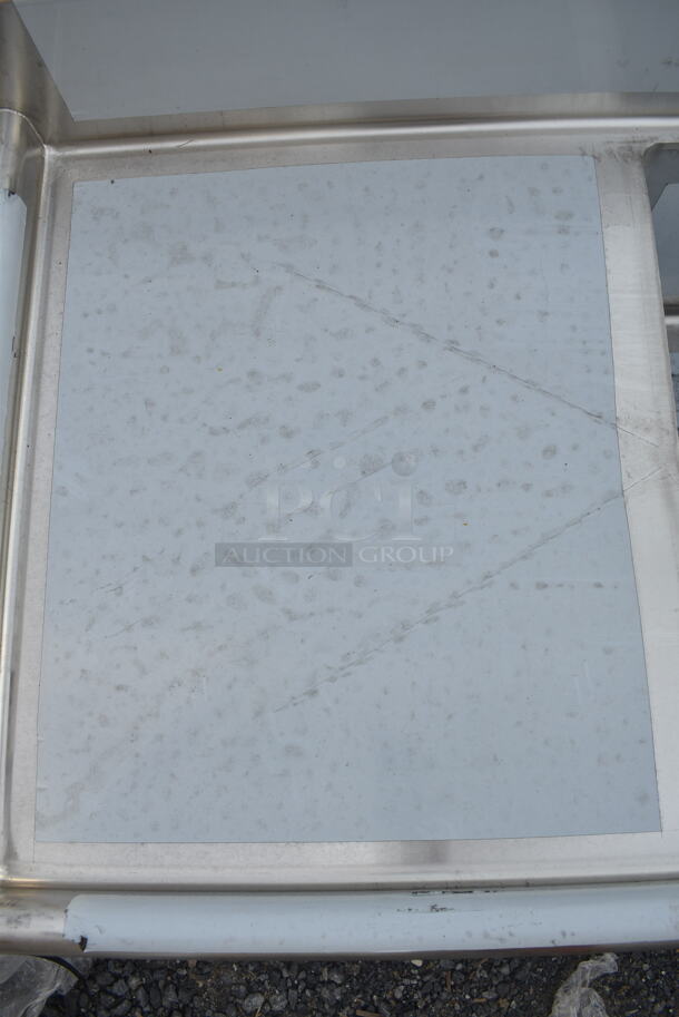 BRAND NEW SCRATCH AND DENT! Regency 600S32424224 Stainless Steel 87" 2 Bay Sink w/ Dual Drain Boards. Bays 24x24x13. Drain Boards 16.5x25.5  - Image 8 of 10