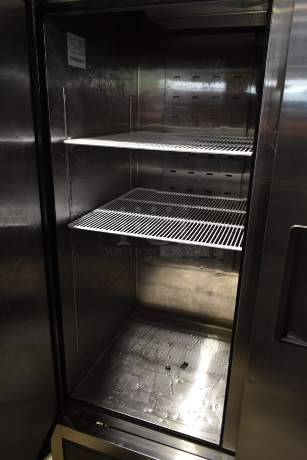 2020 Atosa MBF8503GR Stainless Steel Commercial 2 Door Reach In Freezer w/ Poly Coated Racks on Commercial Casters. 115 Volts, 1 Phase. Tested and Working! - Image 5 of 8