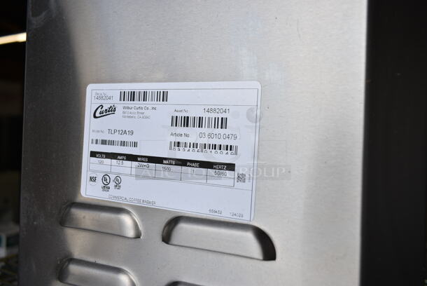 BRAND NEW SCRATCH AND DENT! Curtis TLP12A19 Stainless Steel Commercial Countertop Coffee Machine w/ Hot Water Dispenser and Metal Brew Basket. Does Not Have Drip Tray. 120 Volts, 1 Phase.  - Image 4 of 4