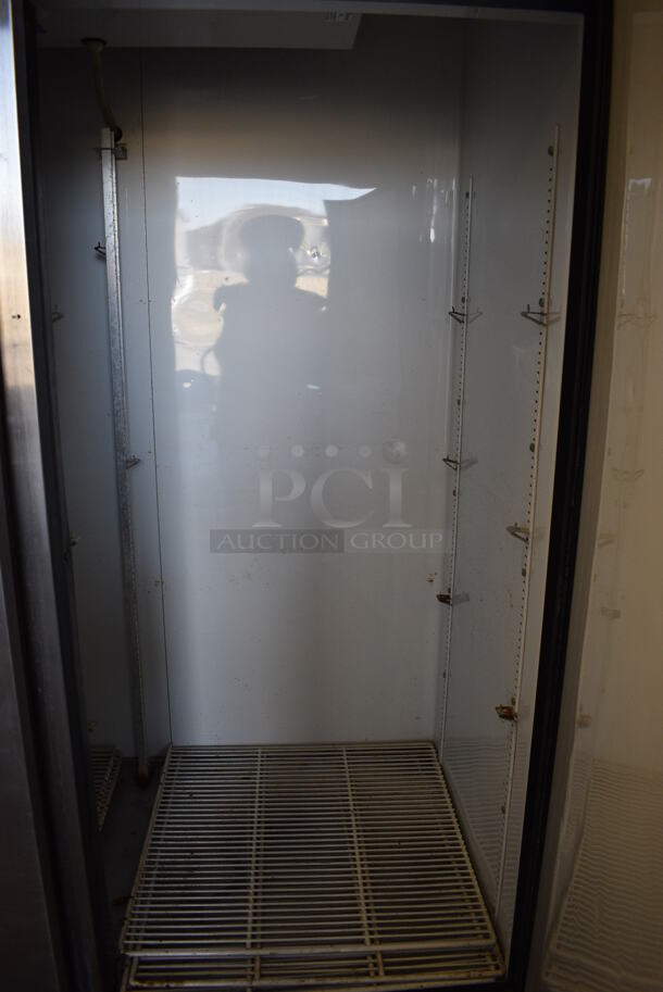 True Model T-49 Stainless Steel Commercial 2 Door Reach In Cooler on Commercial Casters. 115 Volts, 1 Phase. 54x30x83. Tested and Powers On But Temps at 48 Degrees - Image 7 of 7