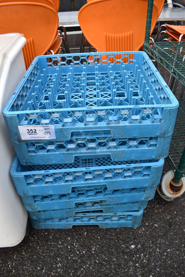 ALL ONE MONEY! Lot of 6 Blue Poly Dish Caddies. 19.5x19.5x4 - Image 1 of 3