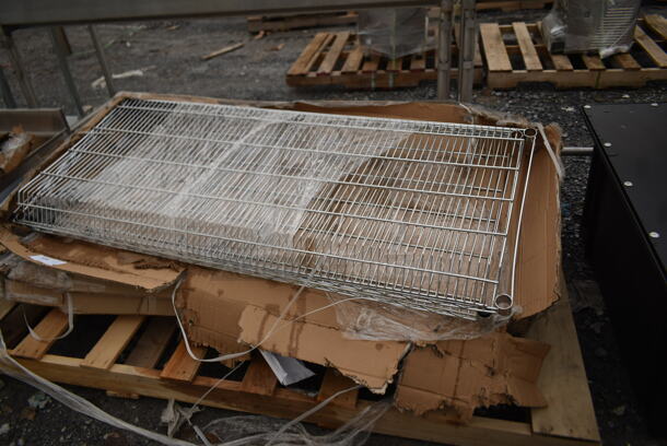 4 Bundles of 2 BRAND NEW SCRATCH AND DENT! Chrome Finish Wire Shelves. 4 Times Your Bid! - Image 1 of 5