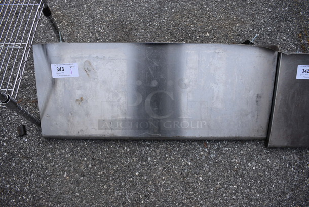 Stainless Steel Shelf w/ Wall Mount Brackets. 36x15x14 - Image 1 of 3