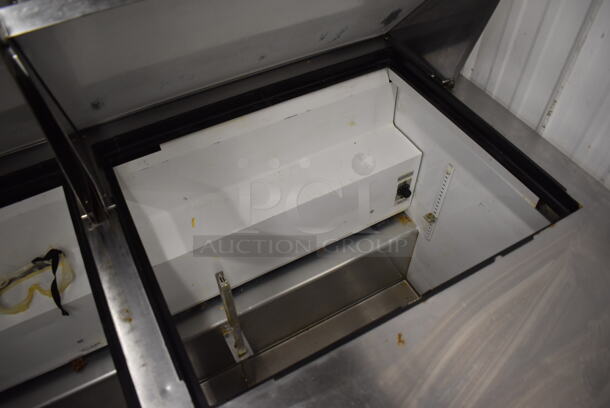 2013 True TSSU-72-30M-B-ST Stainless Steel Commercial Sandwich Salad Prep Table Bain Marie Mega Top on Commercial Casters. 115 Volts, 1 Phase. 72x34x44. Tested and Working! - Image 3 of 8