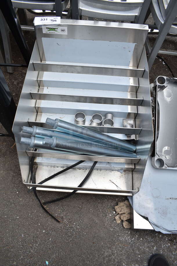BRAND NEW SCRATCH AND DENT! Regency 600LDR2318  18" Five-Tiered Stainless Steel Liquor Display Rack - 23" Deep.  - Image 4 of 6