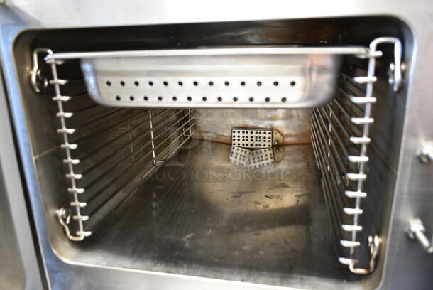 Cleveland 24CGA6.2S Stainless Steel Commercial Natural Gas Powered 2 Deck Steam Cabinet. 50,000 BTU.  - Image 6 of 9