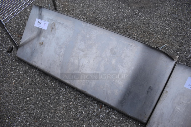 Stainless Steel Shelf w/ Wall Mount Brackets. 36x15x14 - Image 2 of 3