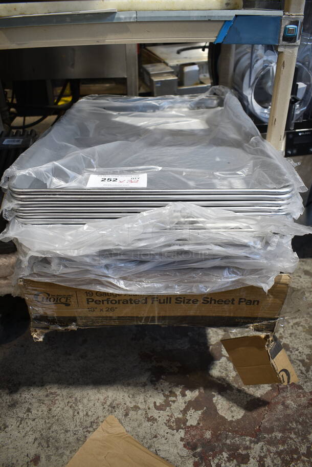 32 BRAND NEW SCRATCH AND DENT! Choice Metal Full Size Baking Pans Including Perforated. 32 Times Your Bid!  - Image 1 of 4