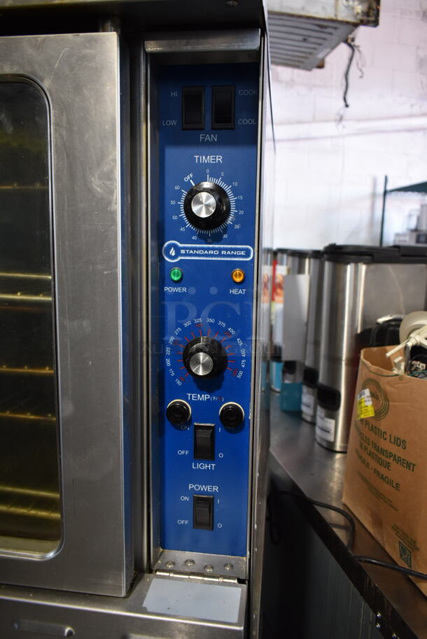 2 2020 Standard Range SR-COE 208 Stainless Steel Commercial Electric Powered Full Size Convection Oven w/ View Through Doors, Metal Oven Racks and Thermostatic Controls on Commercial Casters. 208 Volts, 1/3 Phase. 2 Times Your Bid! - Image 5 of 10