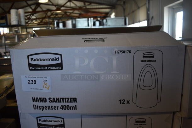 12 BRAND NEW IN BOX Rubbermaid Metallic Finish Hand Sanitizer Dispensers. 3.5x5x7.5. 12 Times Your Bid! - Image 5 of 5