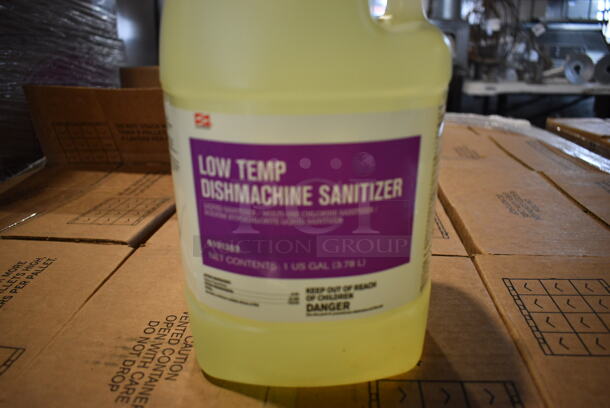PALLET LOT of 24 BRAND NEW! Boxes of 4 Ecolab Low Temp Dishmachine Sanitizer Jugs. Total of 96 Jugs. 6x6x12. 24 Times Your Bid! - Image 3 of 4