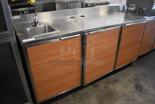 Duke Model SUBP-72M Stainless Steel Commercial Counter w/ 3 Wood Pattern Doors. 72x30x40 - Image 2 of 8