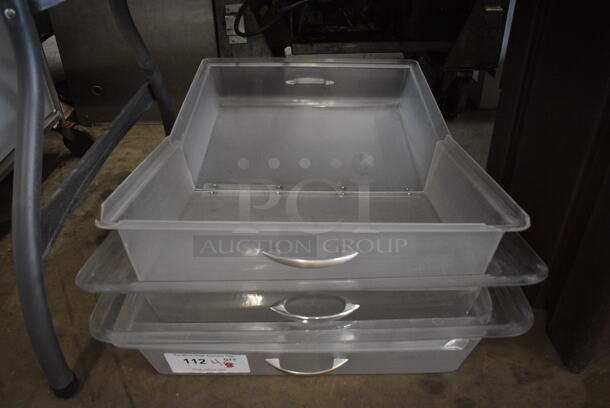 4 Poly Center Hinge Lids. 18x26x4, 20x28x4. 4 Times Your Bid! - Image 1 of 2