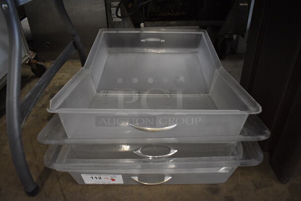 4 Poly Center Hinge Lids. 18x26x4, 20x28x4. 4 Times Your Bid!