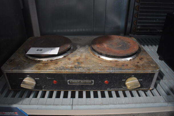 Chef Built Model CHP-80 Metal Countertop 2 Burner Range. 120 Volts, 1 Phase. 20x11x6 - Image 1 of 3