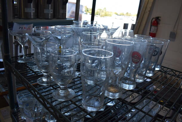 ALL ONE MONEY! Lot of 28 Various Glasses Including Beverage and Margarita. Includes 3x3x6 - Image 4 of 4